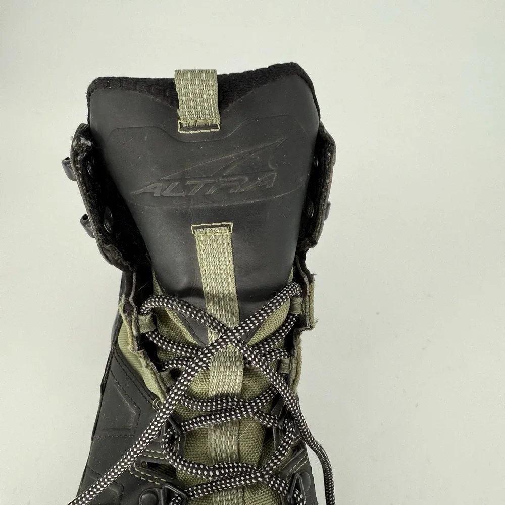 Altra Tushar Hiking Boots Mens 10.5 Green Black Waterproof Outdoor Trail Rugged